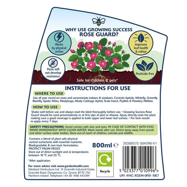 Growing Success Natural Power Rose Guard 800ml RTU