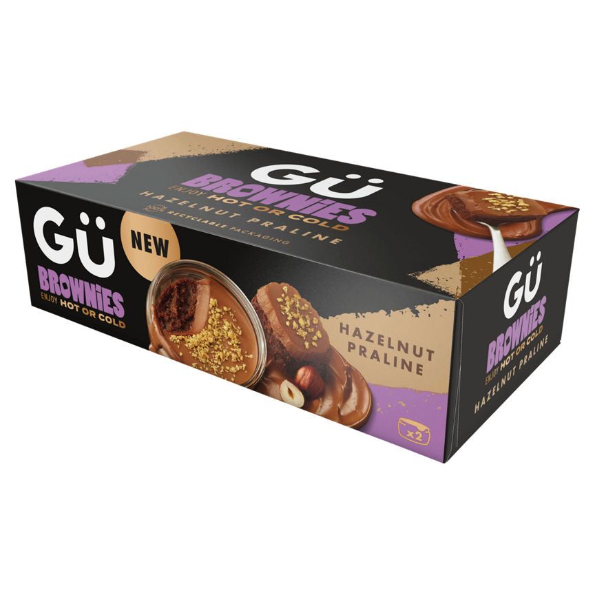 GU Brownies Hazelnut Praline 2 x 75g (150g)