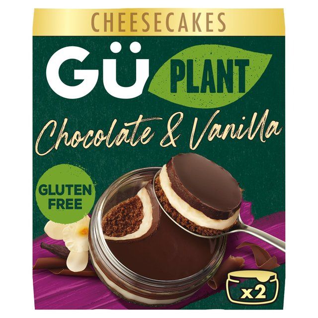 Gu Plant Chocolate &amp;amp; Vanilla Cheesecake Dessert   2 x 82g