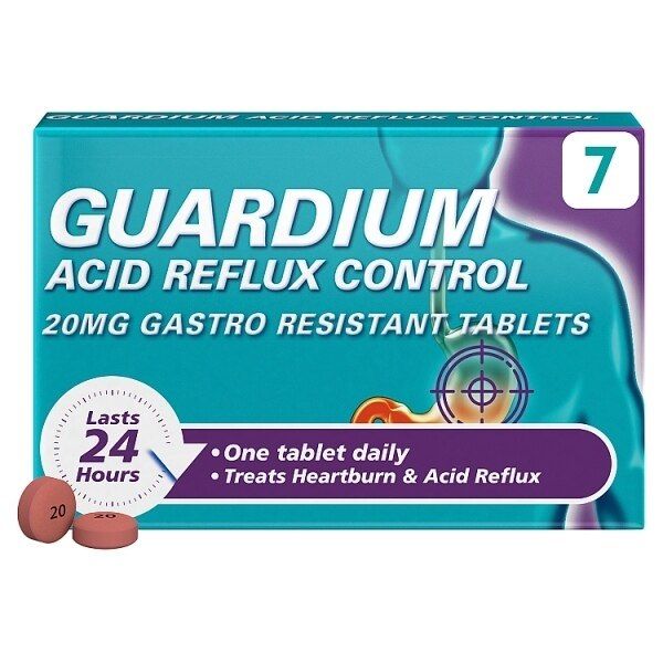 Guardium Acid Reflux Control Tabs Heartburn Indigestion 7s