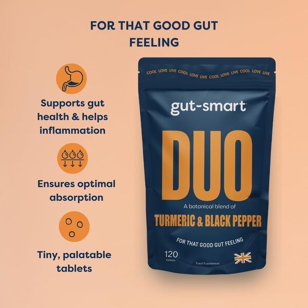 gut-smart DUO Turmeric and Black Pepper - 120 Tablets