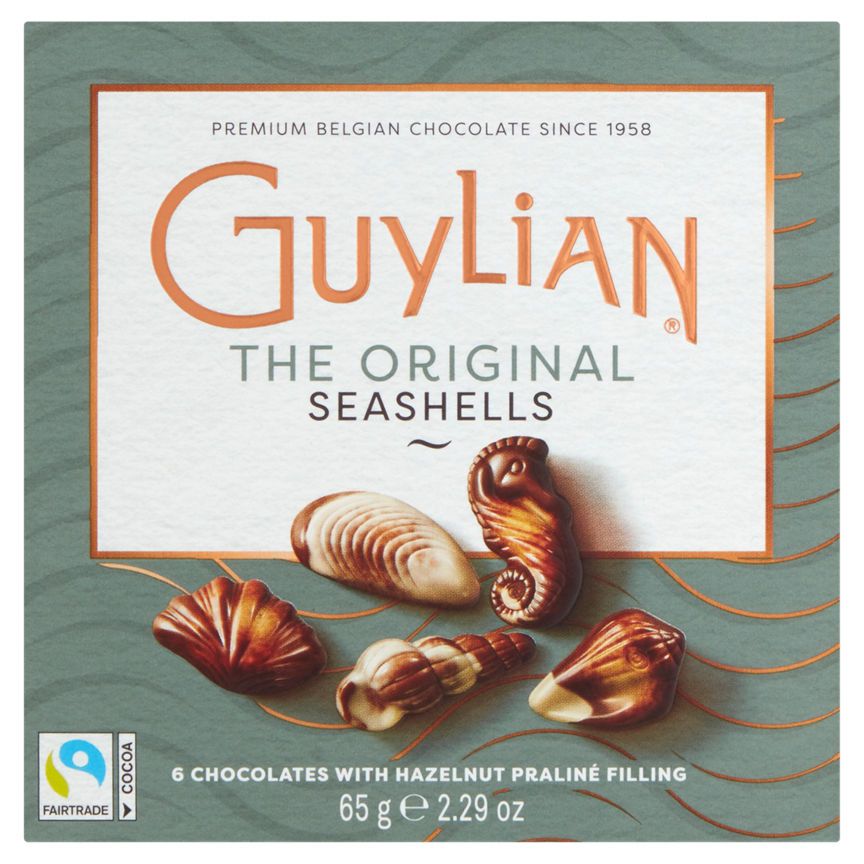 Guylian The Original Seashells 6 Chocolates with Hazelnut Praliné Filling