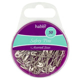 Haber 50 Safety Pins Assorted Sizes