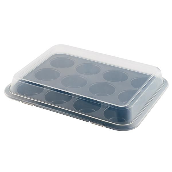 Habitat 12 Cup Muffin Tray With Plastic Cover