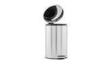 Habitat 12 Litre Brushed Stainless Steel Pedal Bin - Chrome