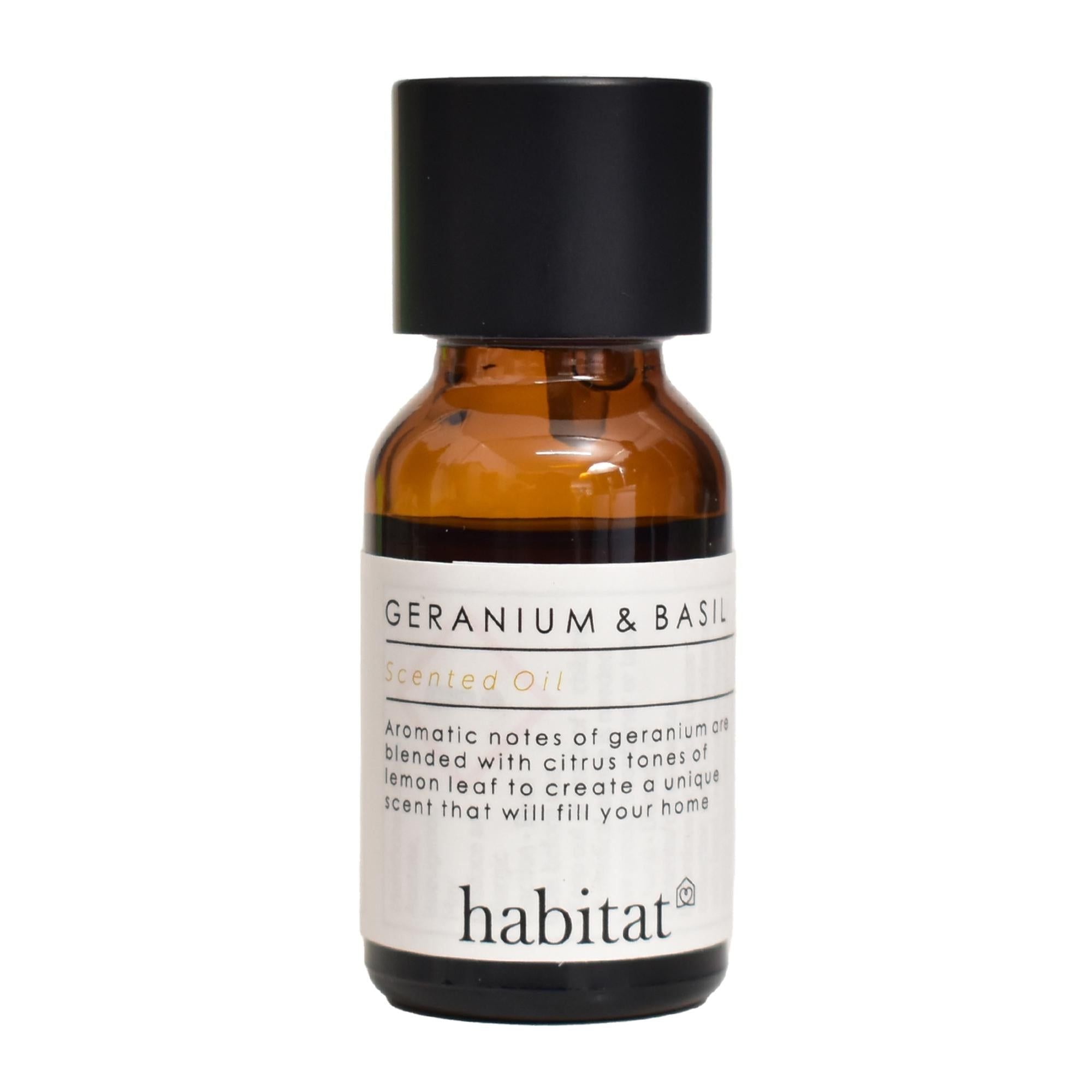 Habitat 15ml Scented Oil - Geranium &amp;amp; Basil