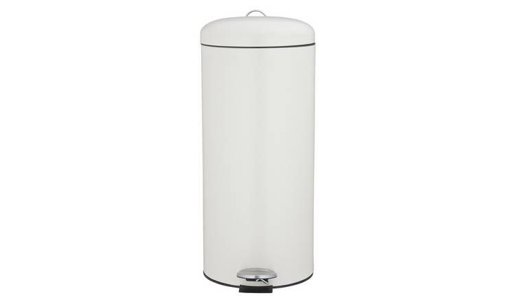 Habitat 30 Litre Round Kitchen Pedal Bin - Matt Cream