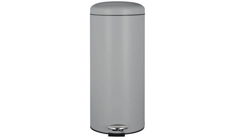 Habitat 30 Litre Round Kitchen Pedal Bin - Matt Grey