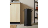 Habitat 30 Litre Vintage Style Kitchen Pedal Bin -Matt Black