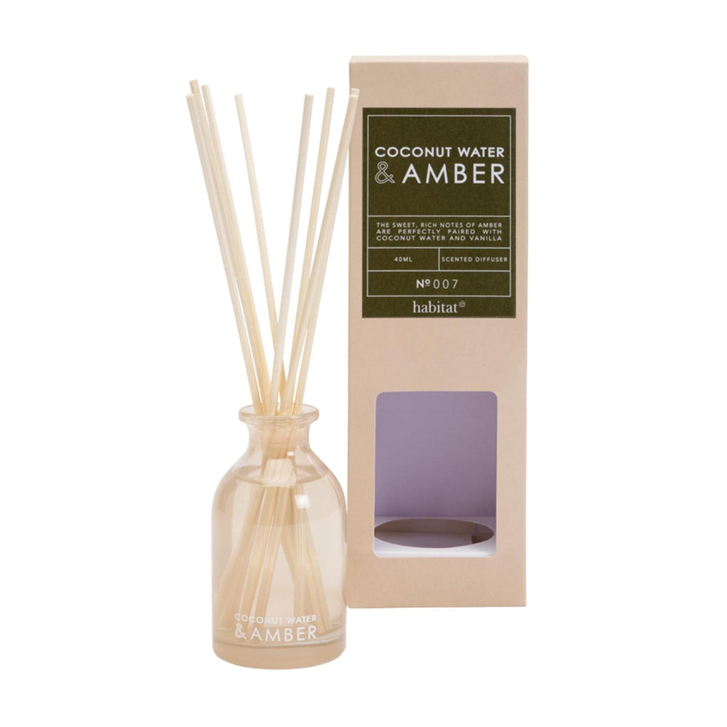 Habitat 40ml Scented Diffuser - Coconut Water & Amber