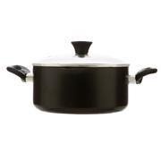 Habitat Aluminium Stockpot Black 24cm