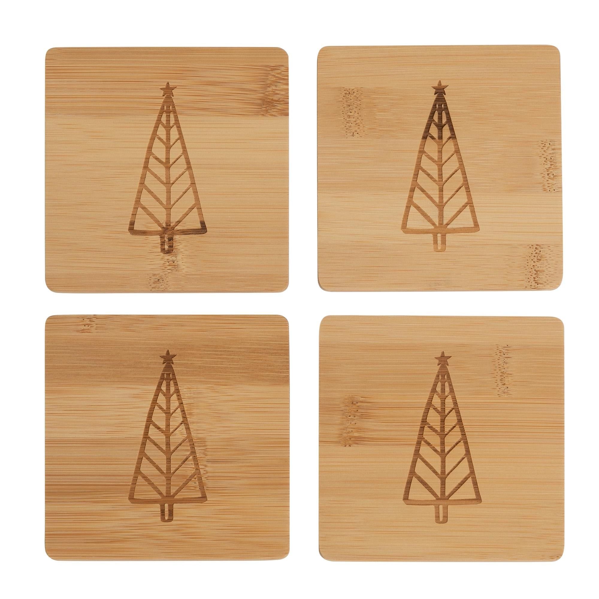 Habitat Bamboo Tree Coasters 4pk