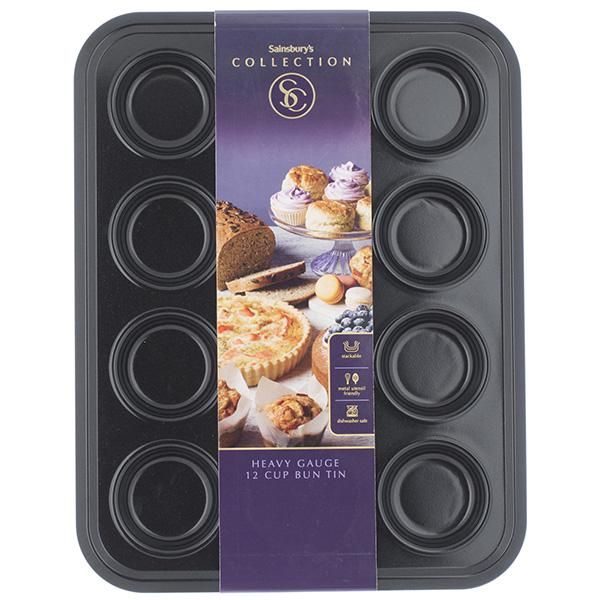 Habitat Bun Tin Black 12 Cup