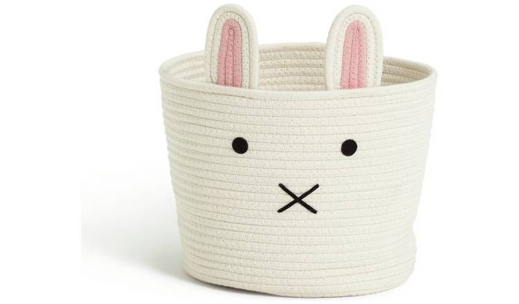 Habitat Bunny Rope Kids Storage Basket - Cream