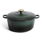 Habitat Cast Iron Casserole Dish Green with Gold Knob 5.3L