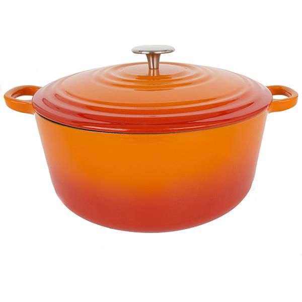 Habitat Cast Iron Casserole Dish Orange 3.3L