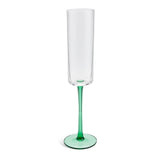 Habitat Coloured Stem Champagne Flute Green