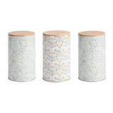 Habitat Country Tin Canisters With Oak Lid Set of 3