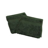 Habitat Egyptian Face Cloth Forest Green 2pk