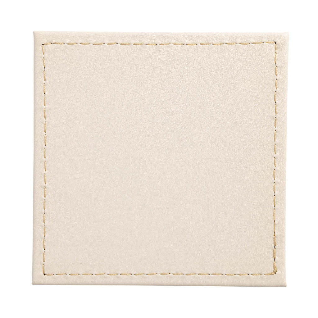 Habitat Faux Leather Reversible Natural Coasters 4pk