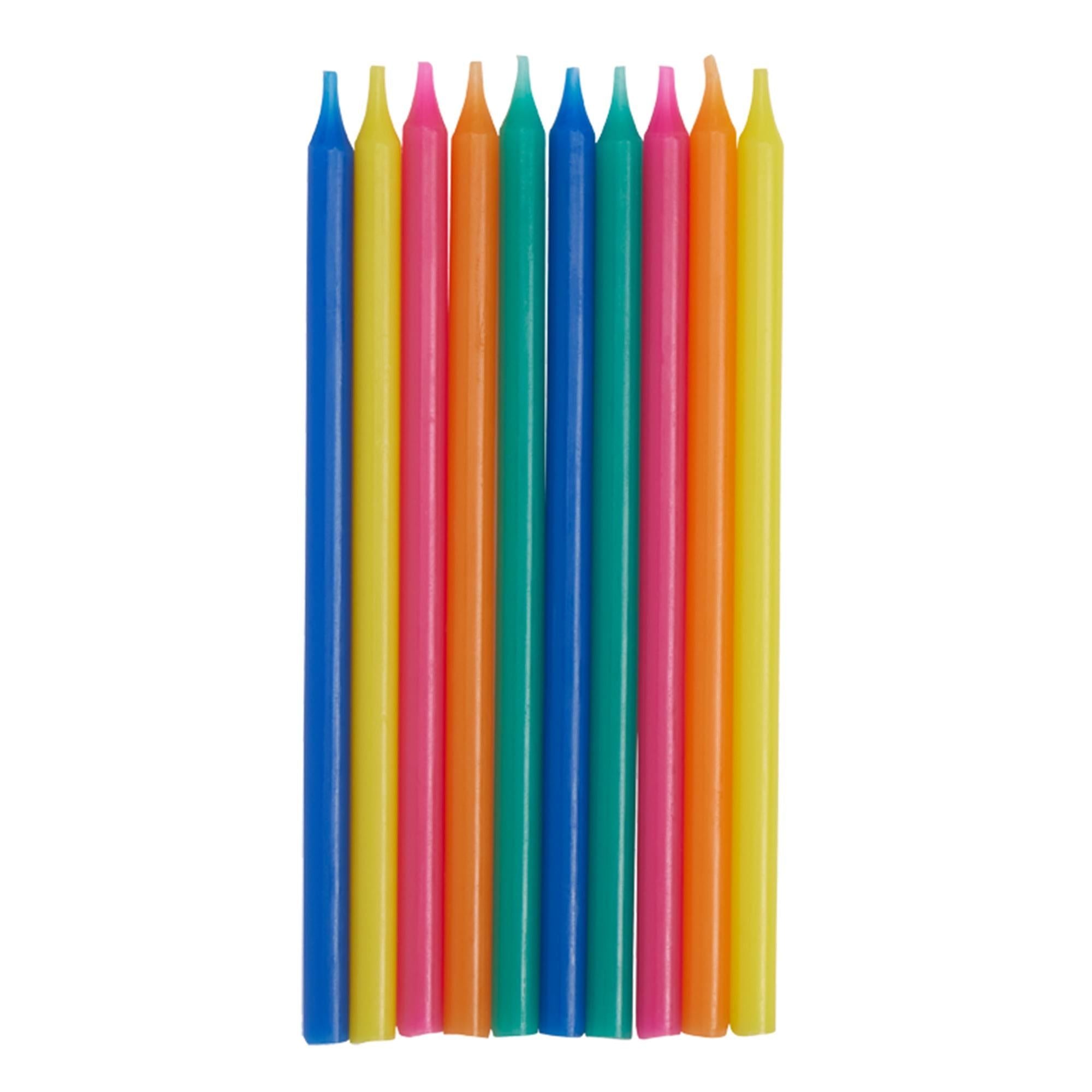 Habitat Rainbow Bright Colour Candles 12pk