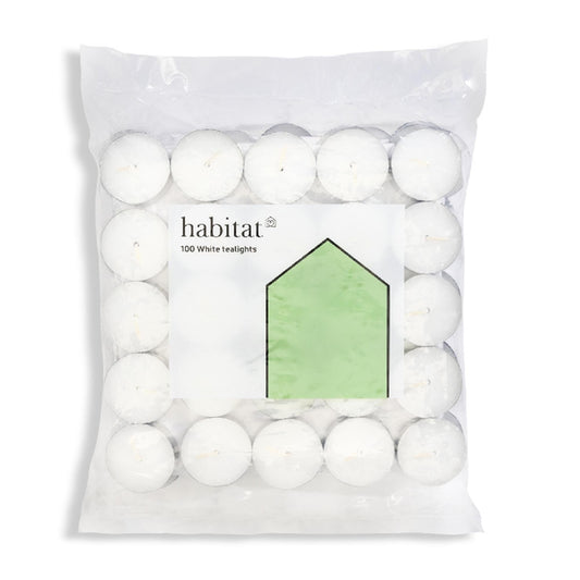 Habitat Tealight Candles - White - Pack of 100