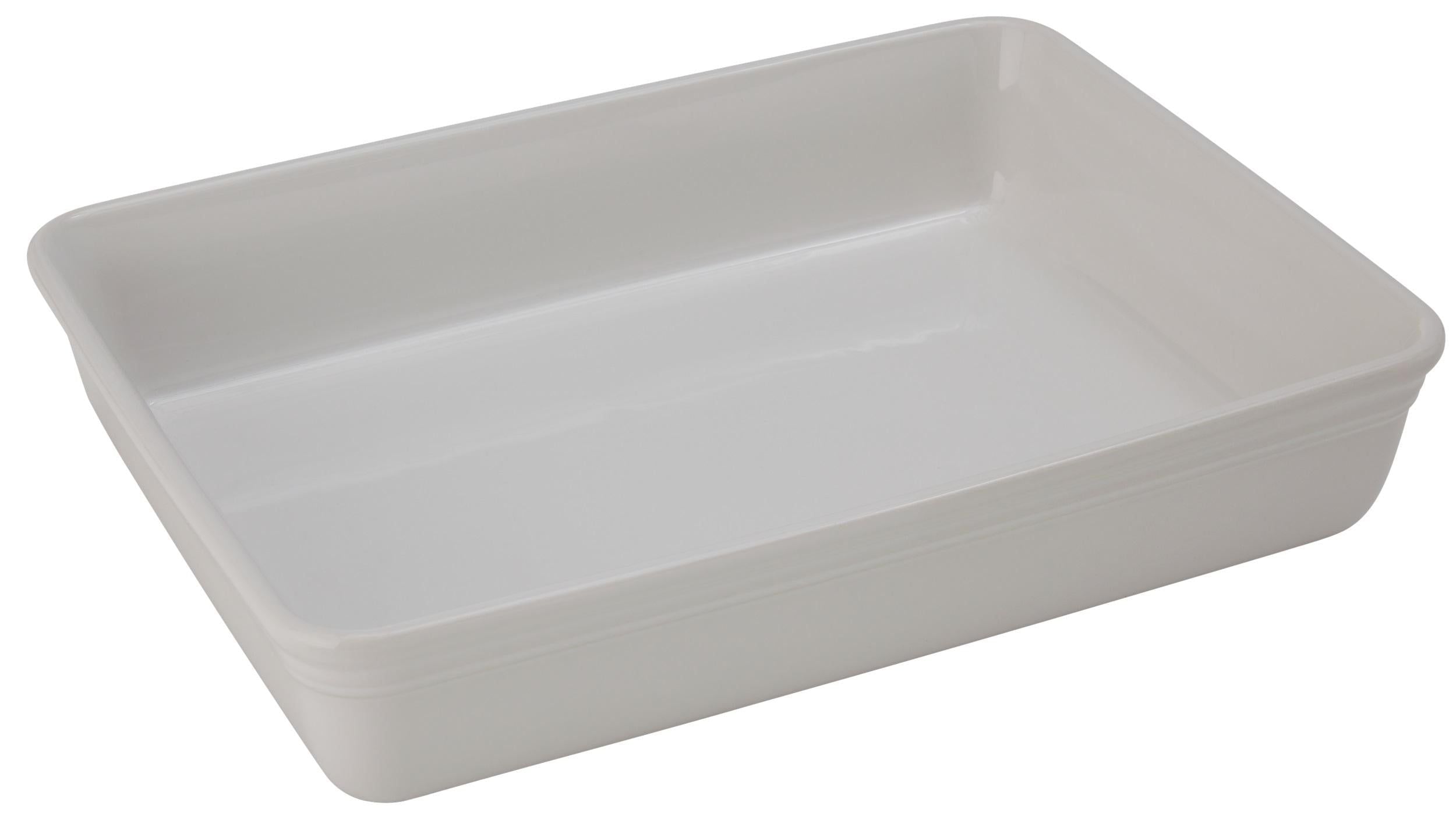 Habitat White Stoneware Large Rectangular Roaster