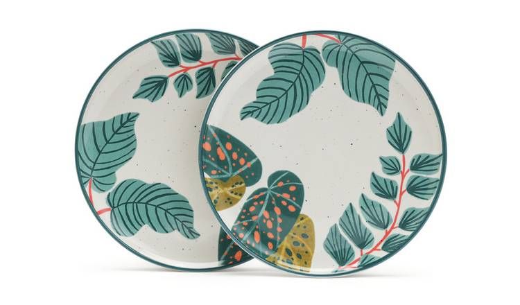 Habitat x Kew Set of 2 Ceramic Side Plate