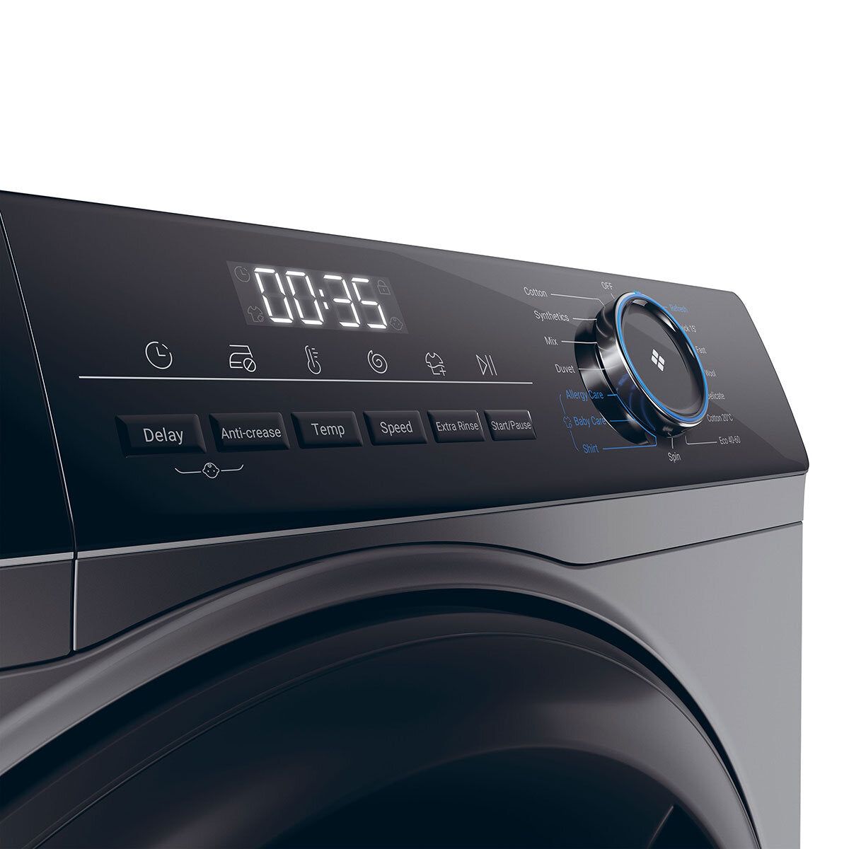 Haier I-Pro Series 3 HW90-B14939S8 9kg Washing Machine, A Rated in Graphite