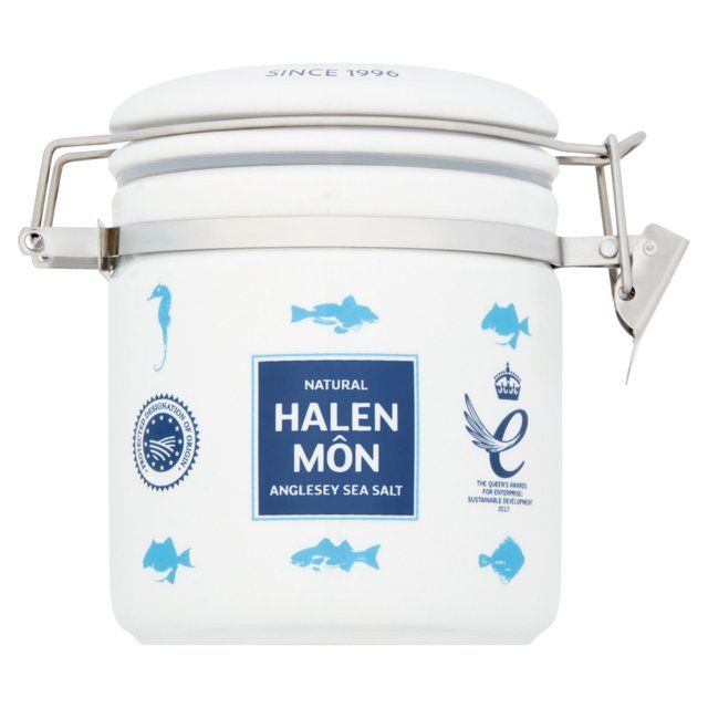 Halen Mon Pure Sea Salt PDO in Ceramic Jar   100g