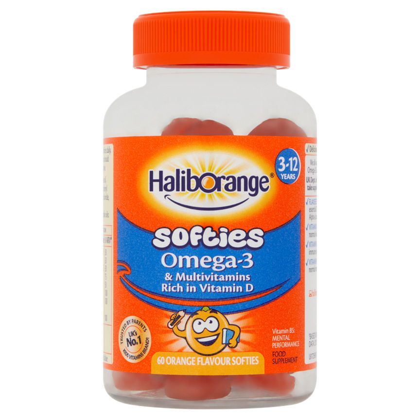 Haliborange 60 Orange Flavour Softies Food Supplement 3-12 Years