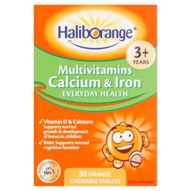 Haliborange Kid's Calcium & Iron Orange Chewable Tablets 3yrs+    30 per pack