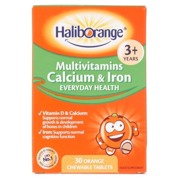 Haliborange Multivitamins Calcium&amp;amp;Iron Chewable - 30 Tablets