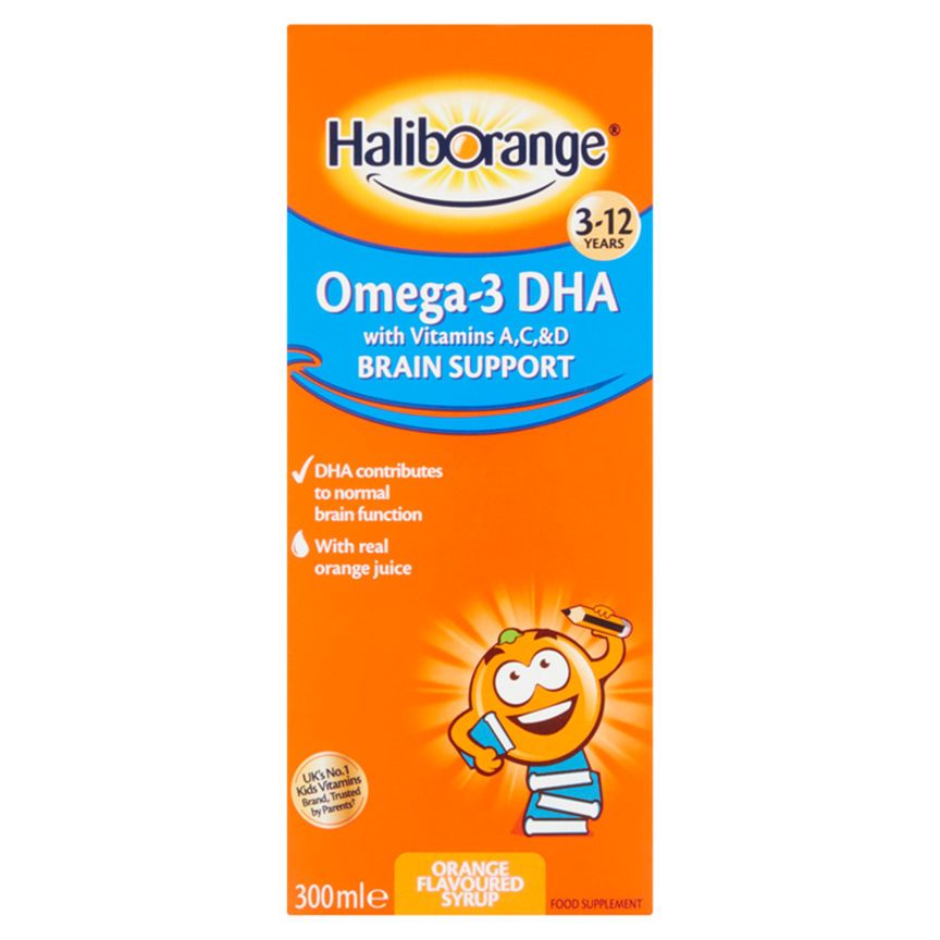 Haliborange Omega-3 DHA Orange Flavour Syrup 3-12 Years