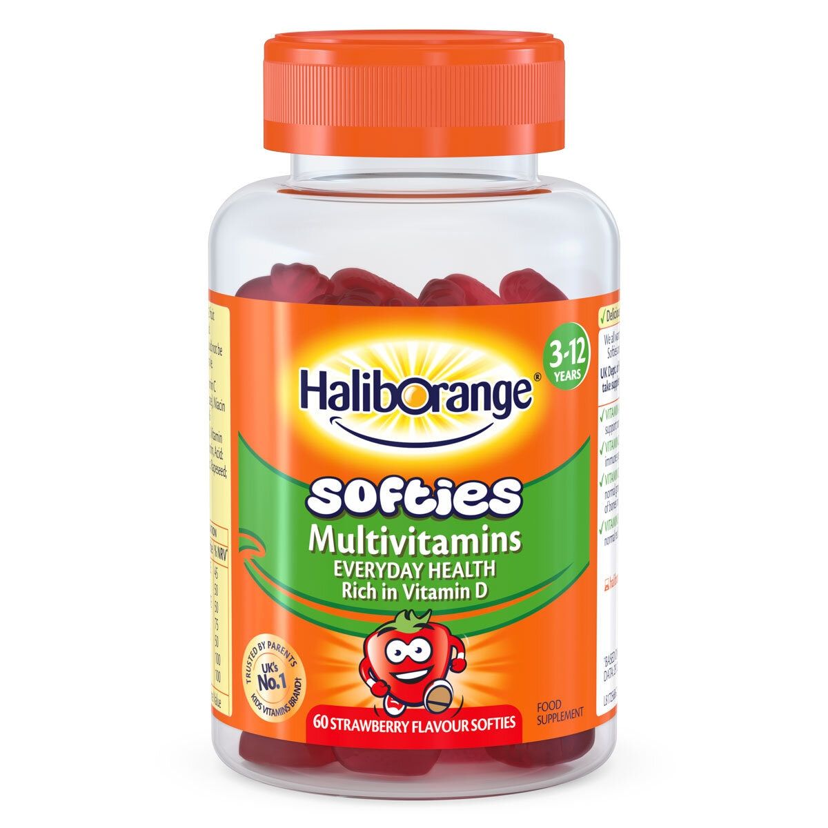 HalibOrange Softies Strawberry Multivitamins, 3 x 60 Count