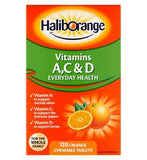 Haliborange Vitamins A, C &amp;amp; D - 120 Orange Flavour Chewable Tablets