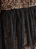 Halloween Animal Print All-In-One With Tutu Skirt 4 years