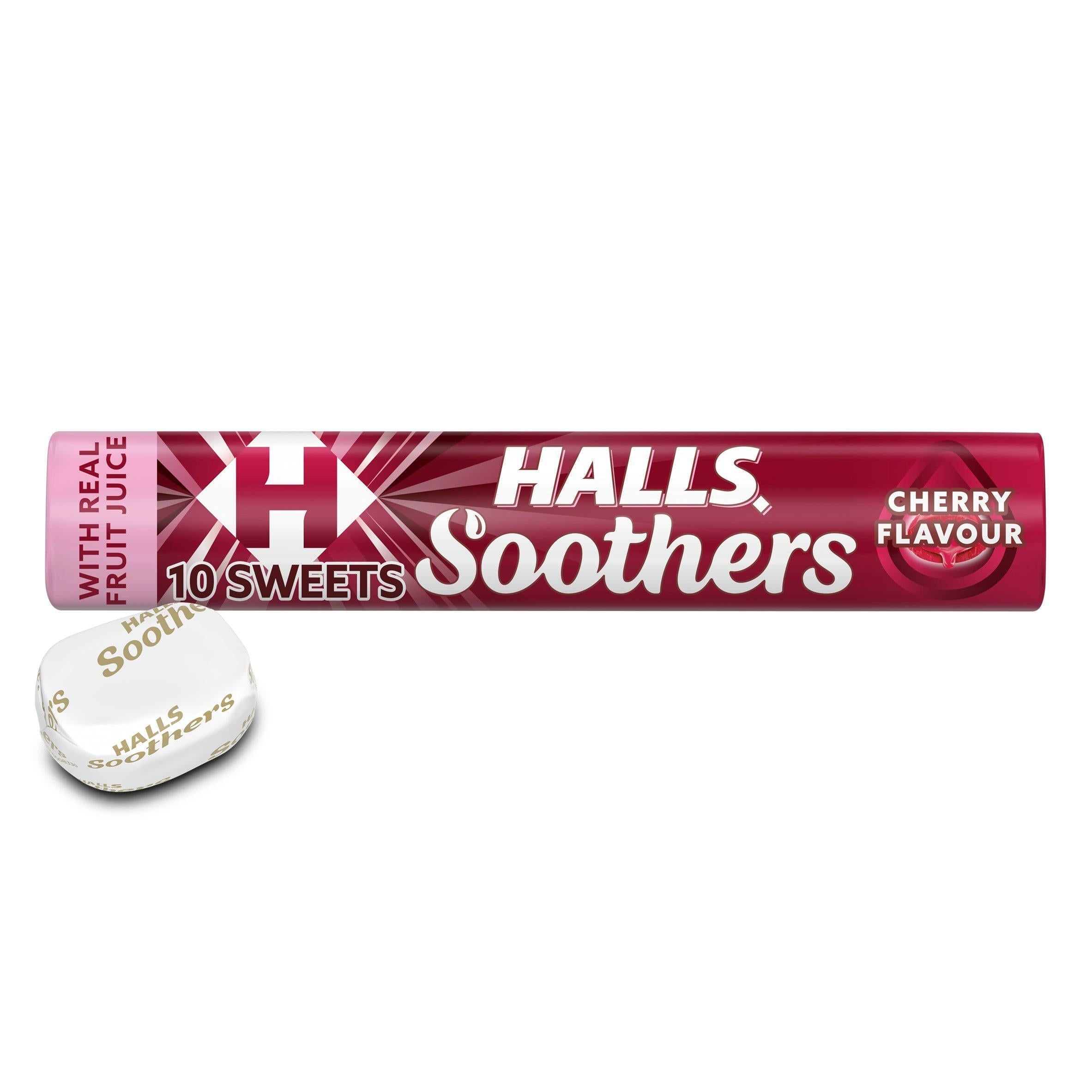 Halls Soothers Cherry Lozenge x10 45g