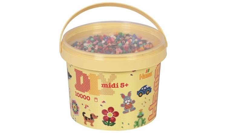 Hama 10K Beads In A Bucket &amp;amp; 5 Pegboard Craft Set