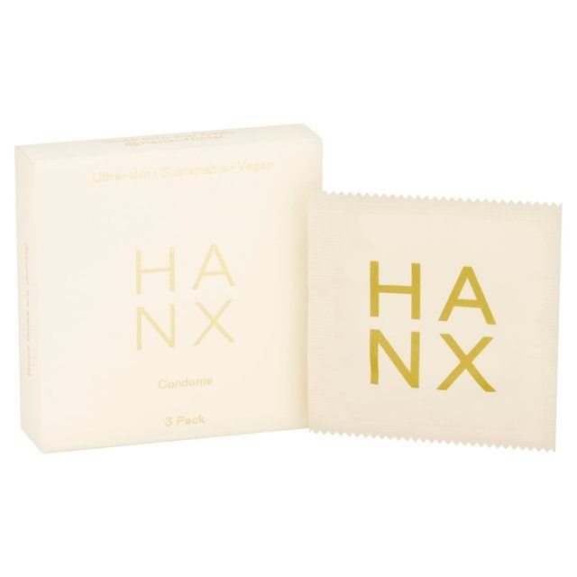 HANX Ultra Thin Vegan Condoms   3 per pack