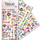 Happy Birthday Tissue Paper   4 per pack