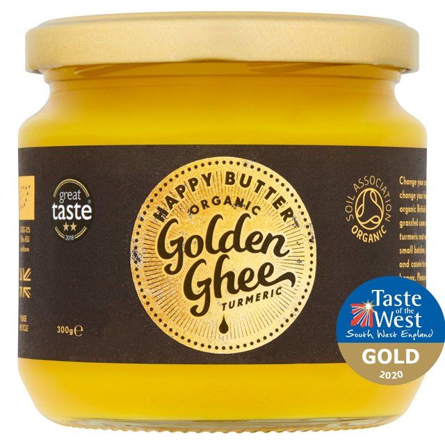 Happy Butter Organic Cultured Turmeric Ghee   300g