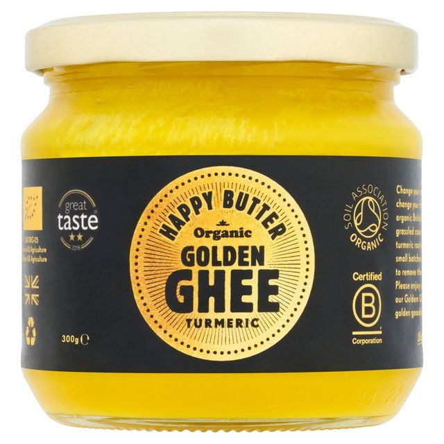 Happy Butter Organic Cultured Turmeric Ghee   300g