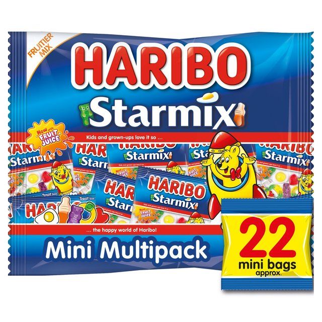 Haribo Starmix Sweets 22 Treatsize Mini Bags   352g