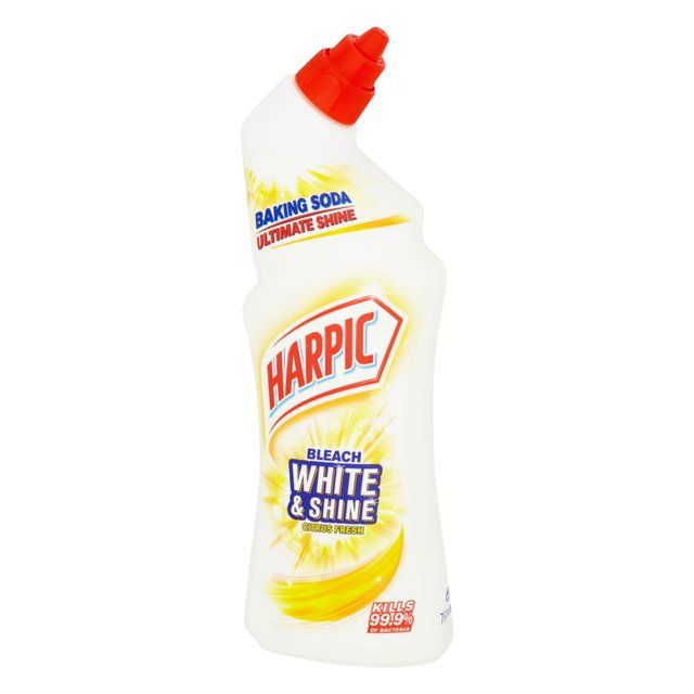 Harpic White &amp;amp; Shine Bleach Citrus Toilet Cleaner Gel   750ml