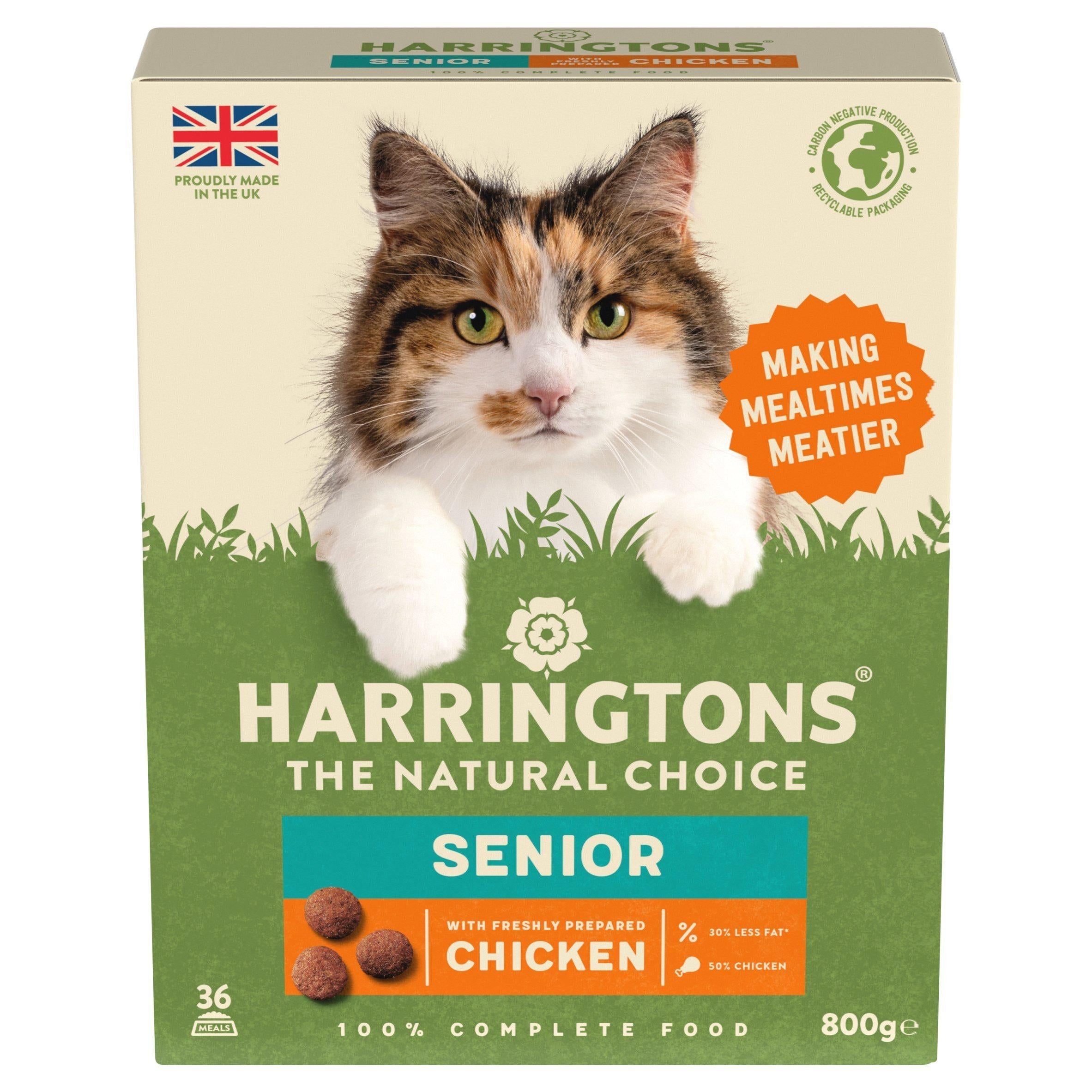 Harringtons Chicken Senior Dy Adult Cat Food 800g