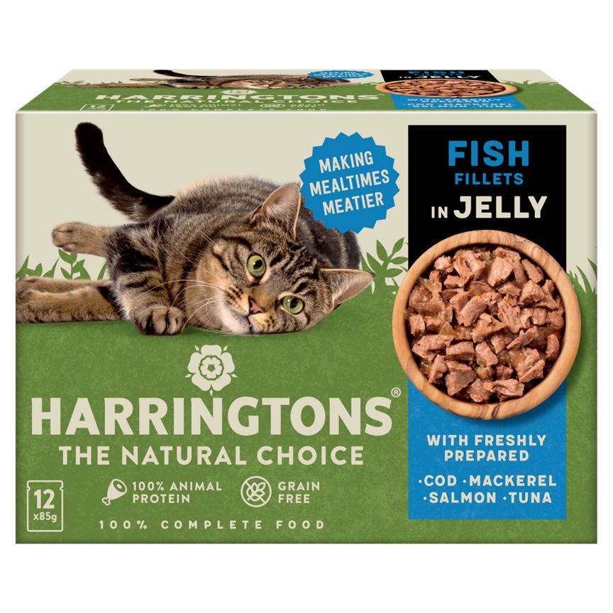 Harringtons Fish in Jelly Wet Adult Cat Food Multipack