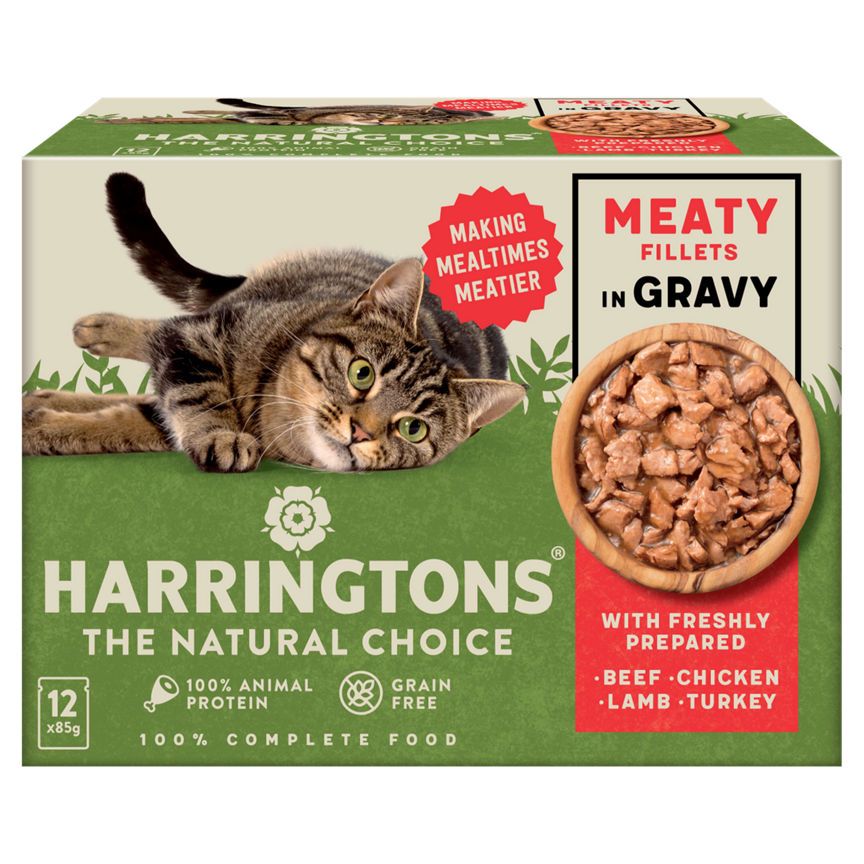 Harringtons Meaty in Gravy Wet Adult Cat Food Multipack