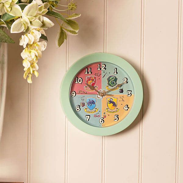 Harry Potter Charms Wall Clock - House Crests