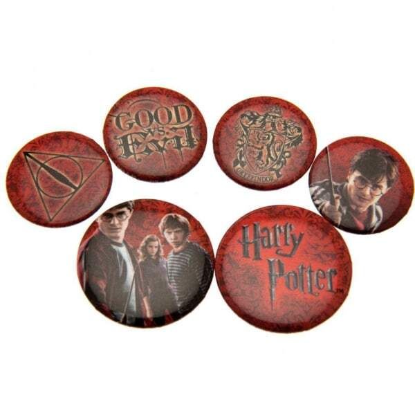 Harry Potter Red Button Badge Set